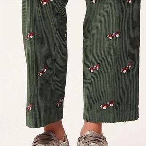 BNWoT BABAR x Rowing Blazers corduroy pants forest green embroidered size 28.